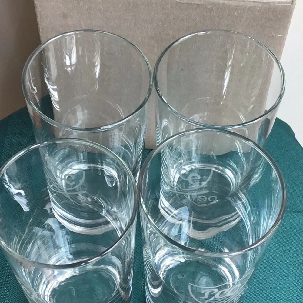 Plainfield Country Club Bar Drinking Glasses 4 Swag Golf Course New Jersey Set‎